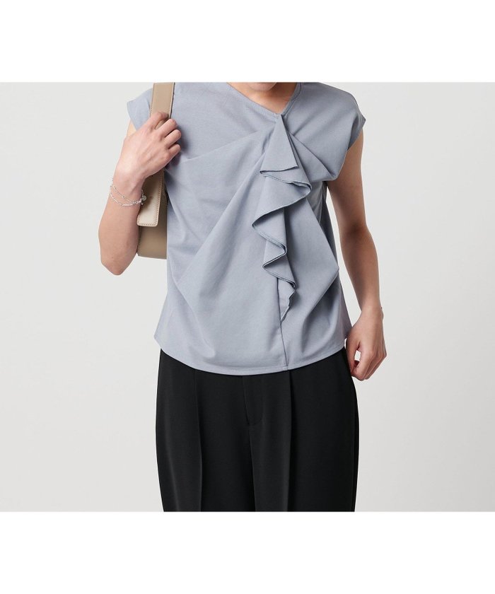 【ビューティ&ユース ユナイテッドアローズ/BEAUTY&YOUTH / UNITED ARROWS】の【WEB限定】ラッフルフレンチスリーブ プルオーバー -汗染み防止- インテリア・キッズ・メンズ・レディースファッション・服の通販 founy(ファニー) https://founy.com/ ファッション Fashion レディースファッション Fashion for Women トップス・カットソー Cut & Sew Tops カジュアルプルオーバー・ニットトップス Pullovers & Knit Tops / Casual Pullovers カーディガン Cardigan, Knitwear シンプル Simple, Minimal ジャケット Jacket, Outerwear スリーブ Sleeve, Long Sleeve / Short Sleeve フレア Flare, Flared フレンチ French, French Style ボトム Bottoms, Lower Wear 無地 Plain, Solid Color おすすめ Recommended / Our Picks |ID: prp329100004695033 ipo3291000000033903051