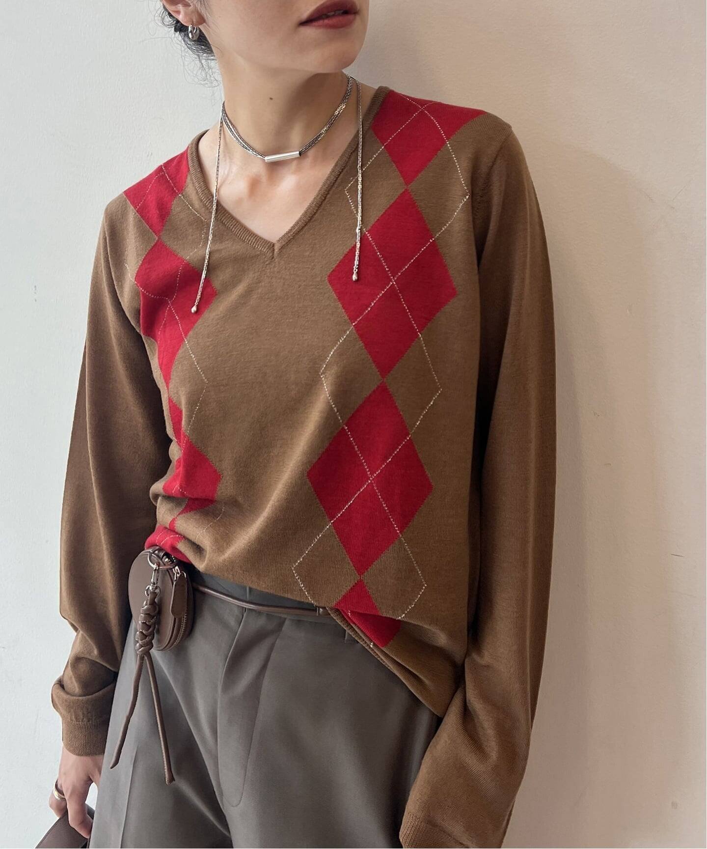 【ジャーナルスタンダード/JOURNAL STANDARD】の【洗える】アーガイルVプルオーバー インテリア・キッズ・メンズ・レディースファッション・服の通販 founy(ファニー) 　ファッション　Fashion　レディースファッション　Fashion for Women　トップス・カットソー　Cut & Sew Tops　カジュアルプルオーバー・ニットトップス　Pullovers & Knit Tops / Casual Pullovers　おすすめ　Recommended / Our Picks　洗える　Machine Washable　キャメル|ID: prp329100004695063 ipo3291000000033903354