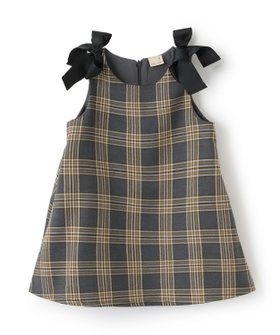 【ナルミヤ オンライン/NARUMIYA ONELINE / KIDS】の【リンク】肩リボンジャンパースカート 人気、トレンドファッション・服の通販 founy(ファニー) ファッション Fashion キッズファッション Fashion for Kids インナー Innerwear チェック Check, Plaid, Tartan ドッキング Docking, Mixed Material ポケット Pocket, Pocket Detail リボン Ribbon, Bow ロング Long, Long-Length 長袖 Long Sleeve, Full Sleeve |ID:prp329100004695087