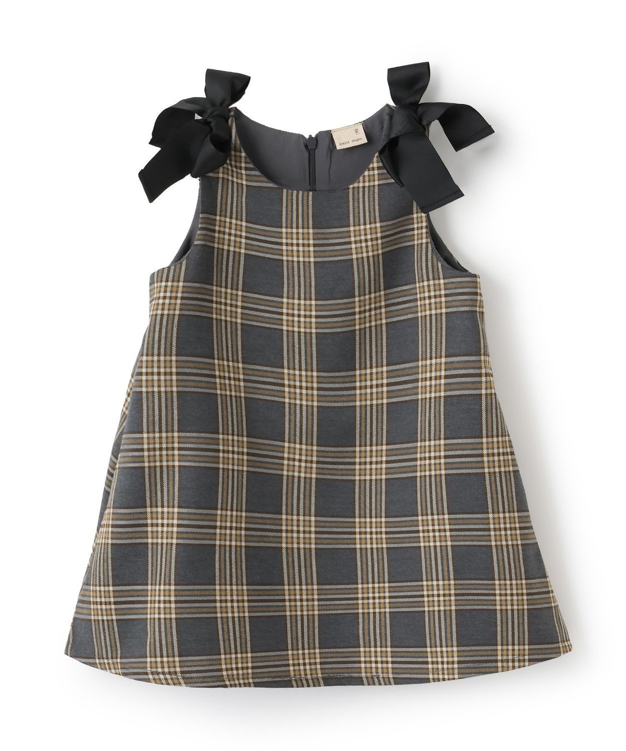 【ナルミヤ オンライン/NARUMIYA ONELINE / KIDS】の【リンク】肩リボンジャンパースカート 人気、トレンドファッション・服の通販 founy(ファニー) 　ファッション　Fashion　キッズファッション　Fashion for Kids　インナー　Innerwear　チェック　Check, Plaid, Tartan　ドッキング　Docking, Mixed Material　ポケット　Pocket, Pocket Detail　リボン　Ribbon, Bow　ロング　Long, Long-Length　長袖　Long Sleeve, Full Sleeve　 other-1|ID: prp329100004695087 ipo3291000000034087752
