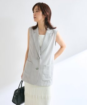 【リヴドロワ/RIVE DROITE】の【トレンドアイテム】ハーフシアージレ 人気、トレンドファッション・服の通販 founy(ファニー) ファッション Fashion レディースファッション Fashion for Women アウター Coat / Outerwear Collection トップス・カットソー Cut & Sew Tops ベスト&ジレ / 重ね着スタイル Vests & Gilets シアー Sheer, See-Through シンプル Simple, Minimal ジャケット Jacket, Outerwear スタイリッシュ Stylish, Fashionable タンク Tank Top, Sleeveless Top トレンド Trend, Trending Now 人気 Popular, Best Seller 今季 This Season, Current Season 夏 Summer 春 Spring S/S・春夏 SS, Spring/Summer, Warm Season 軽量 Lightweight, Ultra Light |ID:prp329100004695164