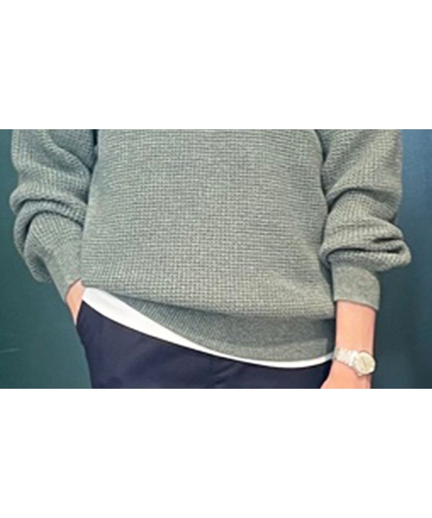 【ラコステ/LACOSTE / MEN】のヘザーカラーリングワッフルニット / メランジニット インテリア・キッズ・メンズ・レディースファッション・服の通販 founy(ファニー) 　ファッション　Fashion　メンズファッション　Fashion for Men　おすすめ　Recommended / Our Picks　シンプル　Simple, Minimal　スウェット / スエット　Sweatshirt, Sweatwear　リブニット　Rib Knit, Ribbed Knit　ワッフル　Waffle, Waffle Knit　グリーン|ID: prp329100004695172 ipo3291000000034216863