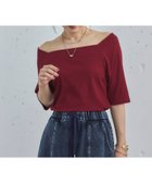 【ドゥ アルシーヴ/Doux archives】のオフショル5分袖カットソー 人気、トレンドファッション・服の通販 founy(ファニー) ファッション Fashion レディースファッション Fashion for Women トップス・カットソー Cut & Sew Tops カットソー・ベーシックTシャツ Cut-and-Sewn Tops / Stretch Tees & Basics カットソー Cut and Sewn Top シンプル Simple, Minimal thumbnail WINE|ID: prp329100004695187 ipo3291000000033904244