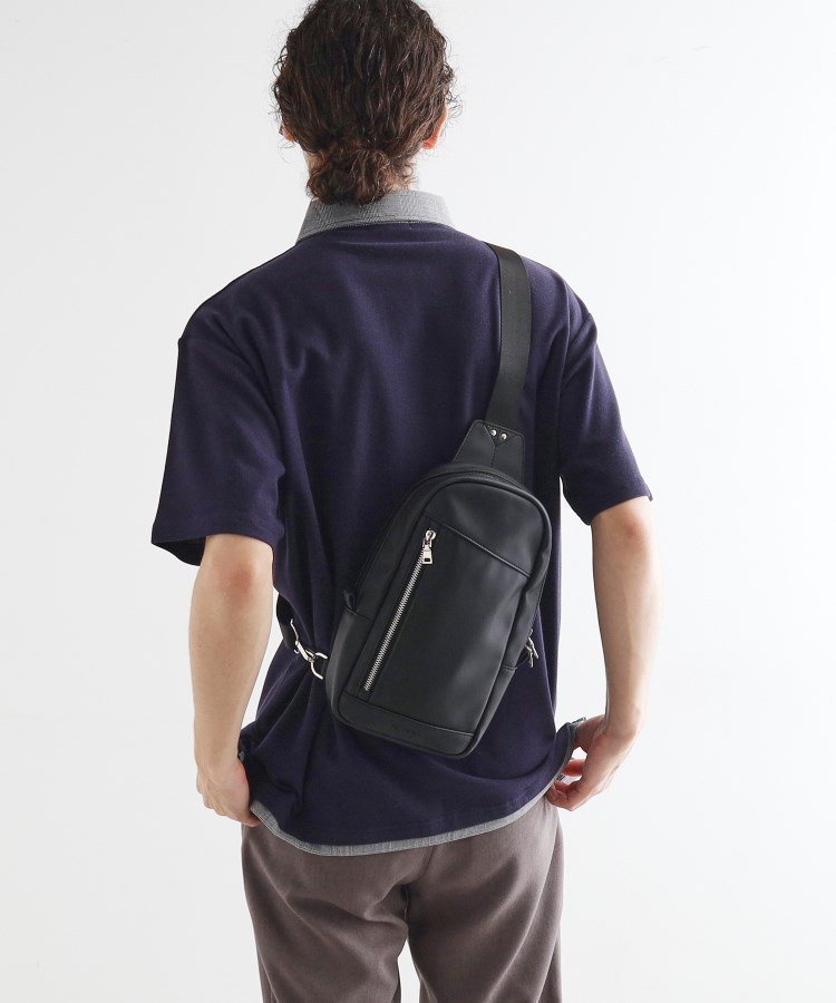 【ティーケー/tk TAKEO KIKUCHI / MEN】のワンショルダーバッグ インテリア・キッズ・メンズ・レディースファッション・服の通販 founy(ファニー) 　ファッション　Fashion　メンズファッション　Fashion for Men　バッグ　Bags　コンパクト　Compact, Small Size　フロント　Front, Front Design　ポケット　Pocket, Pocket Detail　ミックス　Mix, Mixed Style　メタル　Metal, Metal Parts　再入荷　Restock / Back in Stock　ブラック|ID: prp329100004695221 ipo3291000000033904497