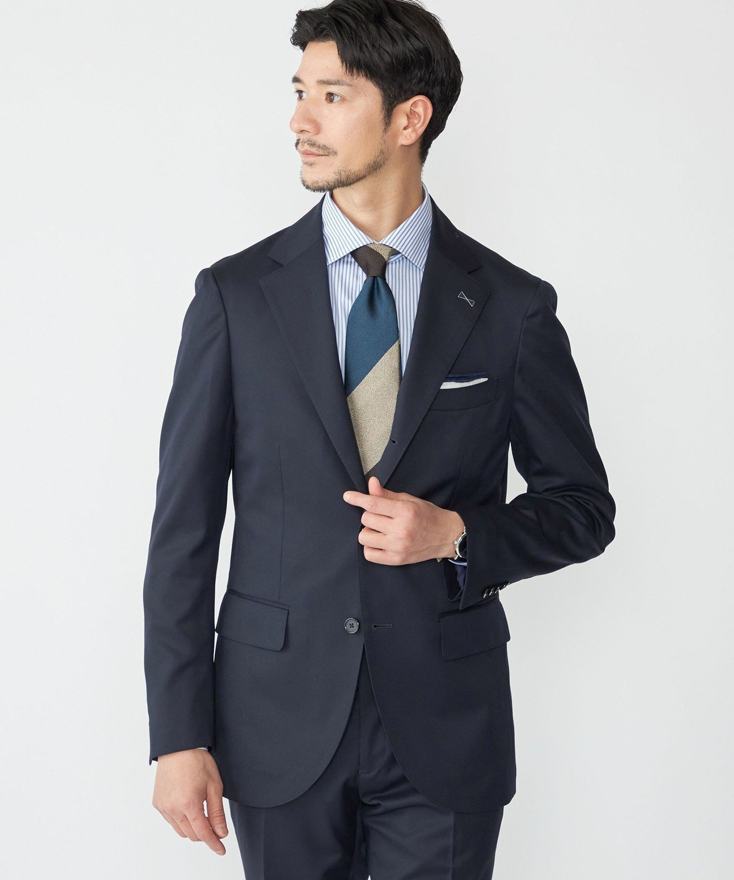 【シップス/SHIPS / MEN】のSHIPS セットアップ対応/洗濯機可能 ウール/ポリエステル ツイル ジャケット インテリア・キッズ・メンズ・レディースファッション・服の通販 founy(ファニー) 　ファッション　Fashion　メンズファッション　Fashion for Men　セットアップ　Matching Sets　ウォッシャブル　Machine Washable　洗える　Machine Washable　ジャケット　Jacket, Outerwear　ストレッチ　Stretch, Stretchy Fabric　スラックス　Slacks, Dress Pants　セットアップ　Set-Up, Coordinated Outfit　タートルネック　Turtleneck, High Neck　ツイル　Twist, Twisted Detail　パッチ　Patch, Appliqué　ポケット　Pocket, Pocket Detail　おすすめ　Recommended / Our Picks　ビジネス 仕事 通勤　Business / Work / Commuting　ネイビー|ID: prp329100004695316 ipo3291000000034077310
