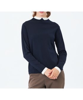 【マッキントッシュ フィロソフィー/MACKINTOSH PHILOSOPHY】の【25年秋冬モデル】Cleric Collar Knit ロングスリーブ 人気、トレンドファッション・服の通販 founy(ファニー) ファッション Fashion レディースファッション Fashion for Women トップス・カットソー Cut & Sew Tops ニット Knit Tops & Sweaters おすすめ Recommended / Our Picks シンプル Simple, Minimal ストレッチ Stretch, Stretchy Fabric スリーブ Sleeve, Long Sleeve / Short Sleeve ドレープ Drape, Draping Fabric ミックス Mix, Mixed Style ロング Long, Long-Length エレガント 上品 Elegant 冬 Winter / This Winter 春 Spring 秋 Autumn A/W・秋冬 Autumn/Winter |ID:prp329100004695363