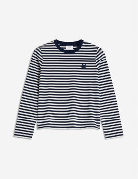 【メゾン キツネ/MAISON KITSUNE】 MAISON KITSUNE/BOLD FOX HEAD PATCH MULTI STRIPES REGULAR LS TEE-SHIRT人気、トレンドファッション・服の通販 founy(ファニー) ファッション Fashion レディースファッション Fashion for Women トップス・カットソー Cut & Sew Tops シャツ・ブラウス・オフィスカジュアル Elegant Blouses & Button-Ups クラシック Classic, Timeless Style コレクション Collection, Seasonal Line デニム Denim, Jeans Material パッチ Patch, Appliqué フィット Fit, Slim Fit リラックス Relax, Relaxed Fit レギュラー Regular, Standard Fit 夏 Summer 定番 Standard, Basic Item 春 Spring S/S・春夏 SS, Spring/Summer, Warm Season 長袖 Long Sleeve, Full Sleeve |ID:prp329100004695388