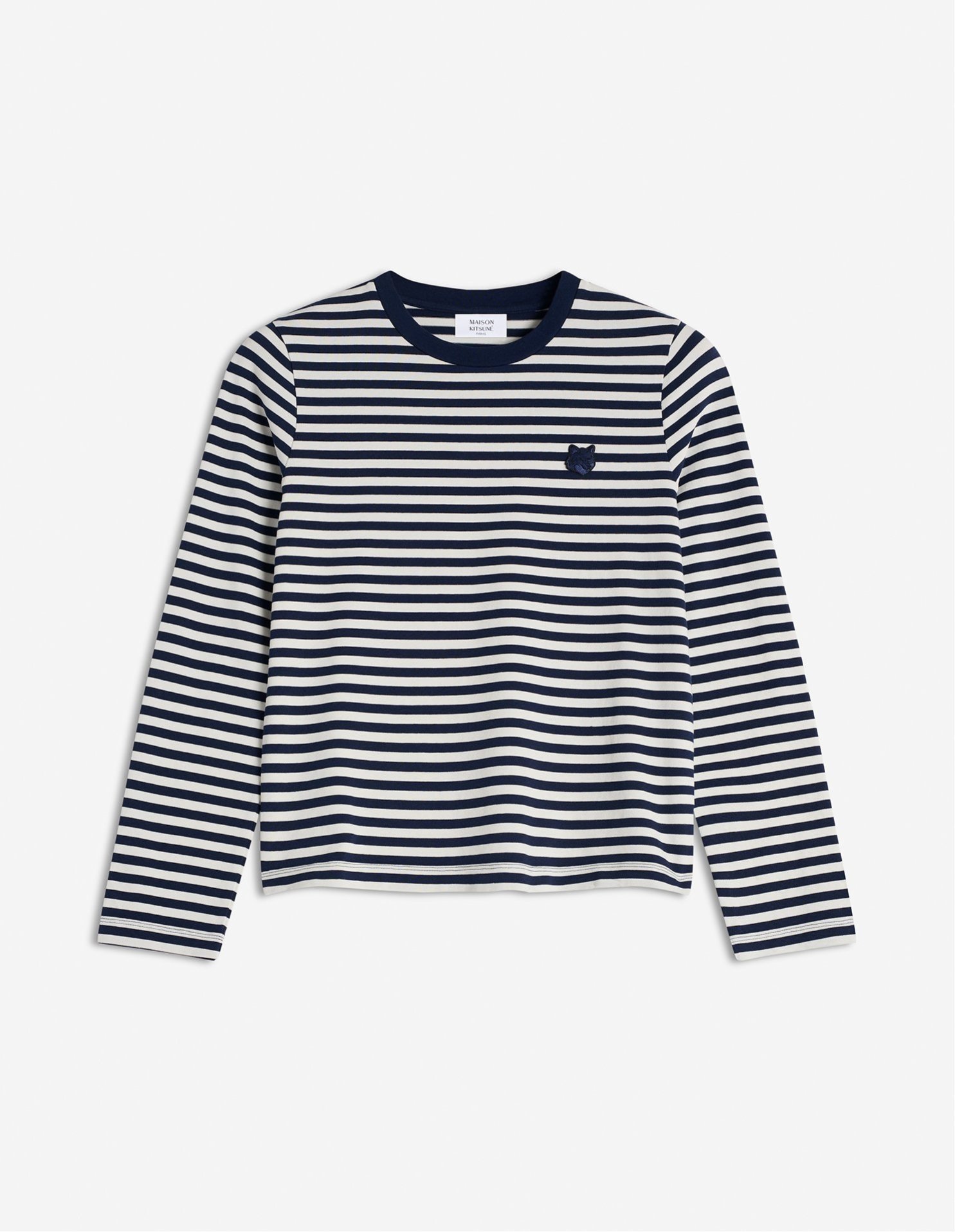 【メゾン キツネ/MAISON KITSUNE】のMAISON KITSUNE/BOLD FOX HEAD PATCH MULTI STRIPES REGULAR LS TEE-SHIRT 人気、トレンドファッション・服の通販 founy(ファニー) 　ファッション　Fashion　レディースファッション　Fashion for Women　トップス・カットソー　Cut & Sew Tops　シャツ・ブラウス・オフィスカジュアル　Elegant Blouses & Button-Ups　クラシック　Classic, Timeless Style　コレクション　Collection, Seasonal Line　デニム　Denim, Jeans Material　パッチ　Patch, Appliqué　フィット　Fit, Slim Fit　リラックス　Relax, Relaxed Fit　レギュラー　Regular, Standard Fit　夏　Summer　定番　Standard, Basic Item　春　Spring　S/S・春夏　SS, Spring/Summer, Warm Season　長袖　Long Sleeve, Full Sleeve　 other-1|ID: prp329100004695388 ipo3291000000034662316