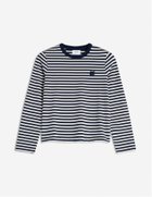 【メゾン キツネ/MAISON KITSUNE】のMAISON KITSUNE/BOLD FOX HEAD PATCH MULTI STRIPES REGULAR LS TEE-SHIRT 人気、トレンドファッション・服の通販 founy(ファニー) ファッション Fashion レディースファッション Fashion for Women トップス・カットソー Cut & Sew Tops シャツ・ブラウス・オフィスカジュアル Elegant Blouses & Button-Ups クラシック Classic, Timeless Style コレクション Collection, Seasonal Line デニム Denim, Jeans Material パッチ Patch, Appliqué フィット Fit, Slim Fit リラックス Relax, Relaxed Fit レギュラー Regular, Standard Fit 夏 Summer 定番 Standard, Basic Item 春 Spring S/S・春夏 SS, Spring/Summer, Warm Season 長袖 Long Sleeve, Full Sleeve thumbnail INK BLUE/MILK|ID: prp329100004695388 ipo3291000000034662317