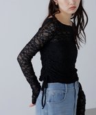 【フリーズマート/FREE'S MART】のサイドドロストレースカットソー 人気、トレンドファッション・服の通販 founy(ファニー) ファッション Fashion レディースファッション Fashion for Women トップス・カットソー Cut & Sew Tops カットソー・ベーシックTシャツ Cut-and-Sewn Tops / Stretch Tees & Basics おすすめ Recommended / Our Picks インナー Innerwear コンパクト Compact, Small Size デニム Denim, Jeans Material ドロスト Drawstring, Drawcord Waist レース Lace, Lace Fabric ワイド Wide, Wide Fit ワンショル One Shoulder, Asymmetrical thumbnail ブラック|ID: prp329100004695698 ipo3291000000033908627