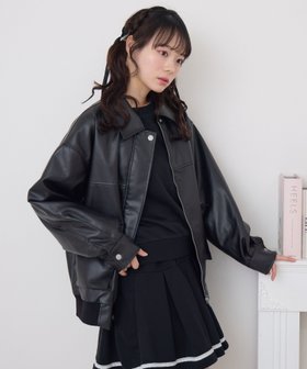 【レトロガール/RETRO GIRL】のリボン刺繍FレザーJK 人気、トレンドファッション・服の通販 founy(ファニー) ファッション Fashion レディースファッション Fashion for Women ガーリー Girly, Feminine Style ジャケット Jacket, Outerwear チュール Tulip, Tulip Motif トレンド Trend, Trending Now フェイクレザー Faux Leather, PU Leather ブルゾン Blouson, Bomber Jacket ボトム Bottoms, Lower Wear ポケット Pocket, Pocket Detail リボン Ribbon, Bow レース Lace, Lace Fabric ワンポイント One Point, Statement Accent 春 Spring |ID:prp329100004695709