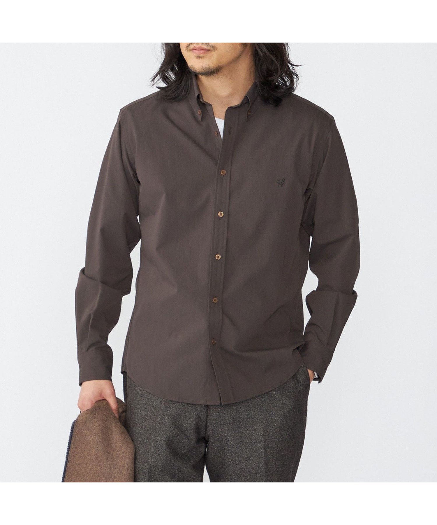 【シップス/SHIPS / MEN】の【WEB限定】SHIPS 防シワ・吸水速乾 Drymixタイプライターミニボタンダウンシャツ インテリア・キッズ・メンズ・レディースファッション・服の通販 founy(ファニー) 　ファッション　Fashion　メンズファッション　Fashion for Men　カーディガン　Cardigan, Knitwear　吸水　Absorbent, Quick-Dry　ジャケット　Jacket, Outerwear　スタイリッシュ　Stylish, Fashionable　タイプライター　Typewriter Fabric, Crisp Cotton　定番　Standard, Basic Item　おすすめ　Recommended / Our Picks　エレガント 上品　Elegant　ビジネス 仕事 通勤　Business / Work / Commuting　ダークグレー|ID: prp329100004695742 ipo3291000000034124690
