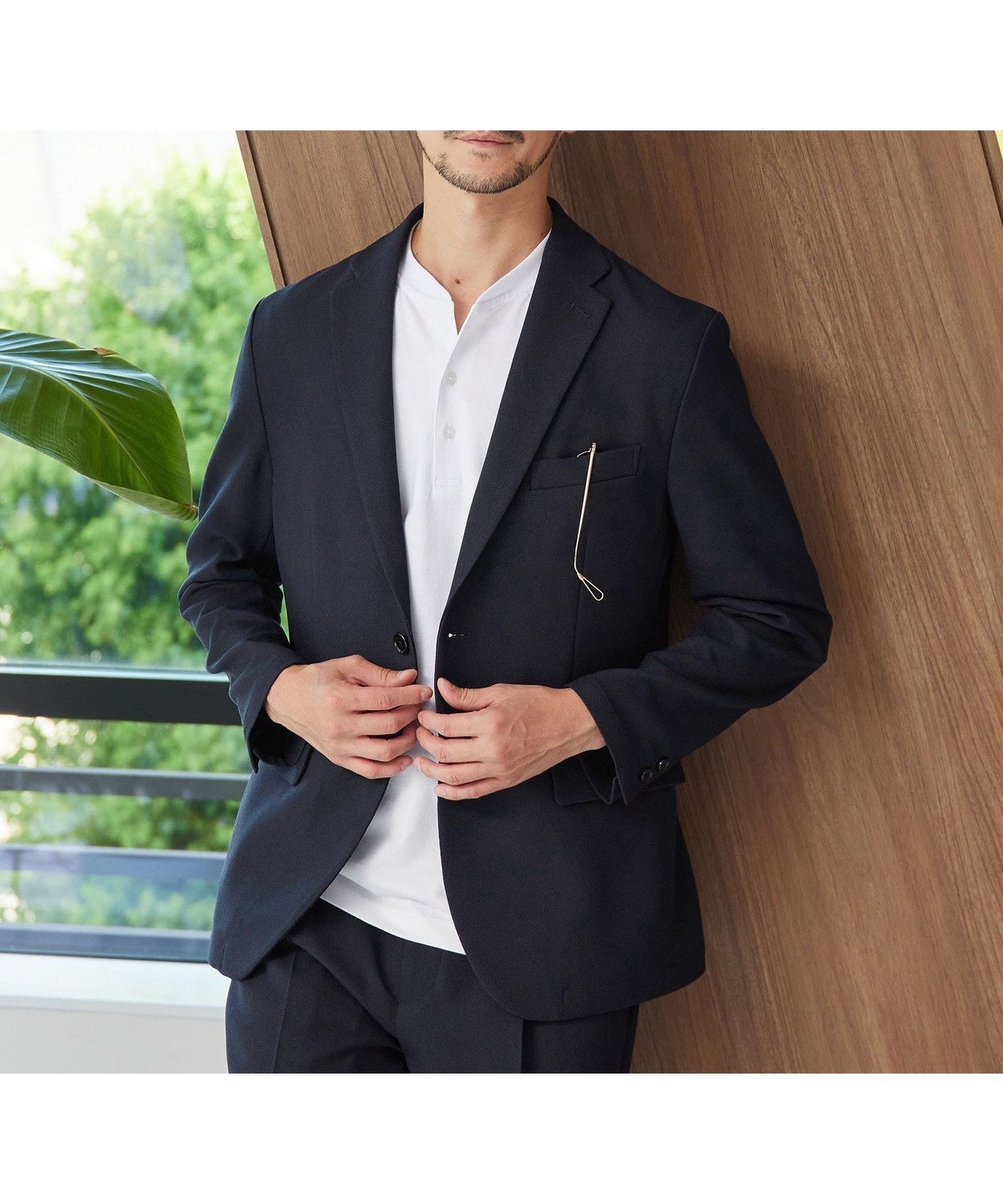 【ビューティ&ユース ユナイテッドアローズ/BEAUTY&YOUTH / UNITED ARROWS / MEN】の【WEB限定 WARDROBE SMART】LANATEC OX セットアップ/背抜きジャケット イージーパンツ インテリア・キッズ・メンズ・レディースファッション・服の通販 founy(ファニー) 　ファッション　Fashion　メンズファッション　Fashion for Men　ボトムス　Bottoms　インナー　Innerwear　ウォッシャブル　Machine Washable　オックス　Oxford Fabric　春　Spring　秋　Autumn　コイン　Coin, Coin Design　シェイプ　Shape, Slim Fit　ショルダー　Shoulder, Shoulder Strap　ジャケット　Jacket, Outerwear　スマート　Smart, Elegant　セットアップ　Set-Up, Coordinated Outfit　ドローコード　Drawcord, Drawstring Cord　バランス　Balance, Style Balance　ファブリック　Fabric, Textile　フィット　Fit, Slim Fit　フラップ　Flap, Flap Pocket　プリーツ　Pleats, Pleated　ポケット　Pocket, Pocket Detail　無地　Plain, Solid Color　冬　Winter / This Winter　A/W・秋冬　Autumn/Winter　S/S・春夏　SS, Spring/Summer, Warm Season　夏　Summer　エレガント 上品　Elegant　入学式　Entrance Ceremony　卒業式　Graduation Ceremony　NAVY|ID: prp329100004695745 ipo3291000000034015463