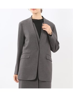 【タカキュー/TAKA-Q】のストレッチウォッシャブル ウーリッシュ ノーカラージャケット(セットアップ可能) 人気、トレンドファッション・服の通販 founy(ファニー) ファッション Fashion レディースファッション Fashion for Women アウター Coat / Outerwear Collection レディースジャケット・軽アウター Jackets ノーカラージャケット / シンプル上品コーデ Collarless Jackets サロペット Overalls, Salopette ジャケット Jacket, Outerwear ストレッチ Stretch, Stretchy Fabric スリット Slit, Slit Detail セットアップ Set-Up, Coordinated Outfit なめらか Smooth, Silky Texture フラップ Flap, Flap Pocket ベーシック Basic, Essential ポケット Pocket, Pocket Detail エレガント 上品 Elegant ビジネス 仕事 通勤 Business / Work / Commuting |ID:prp329100004695751