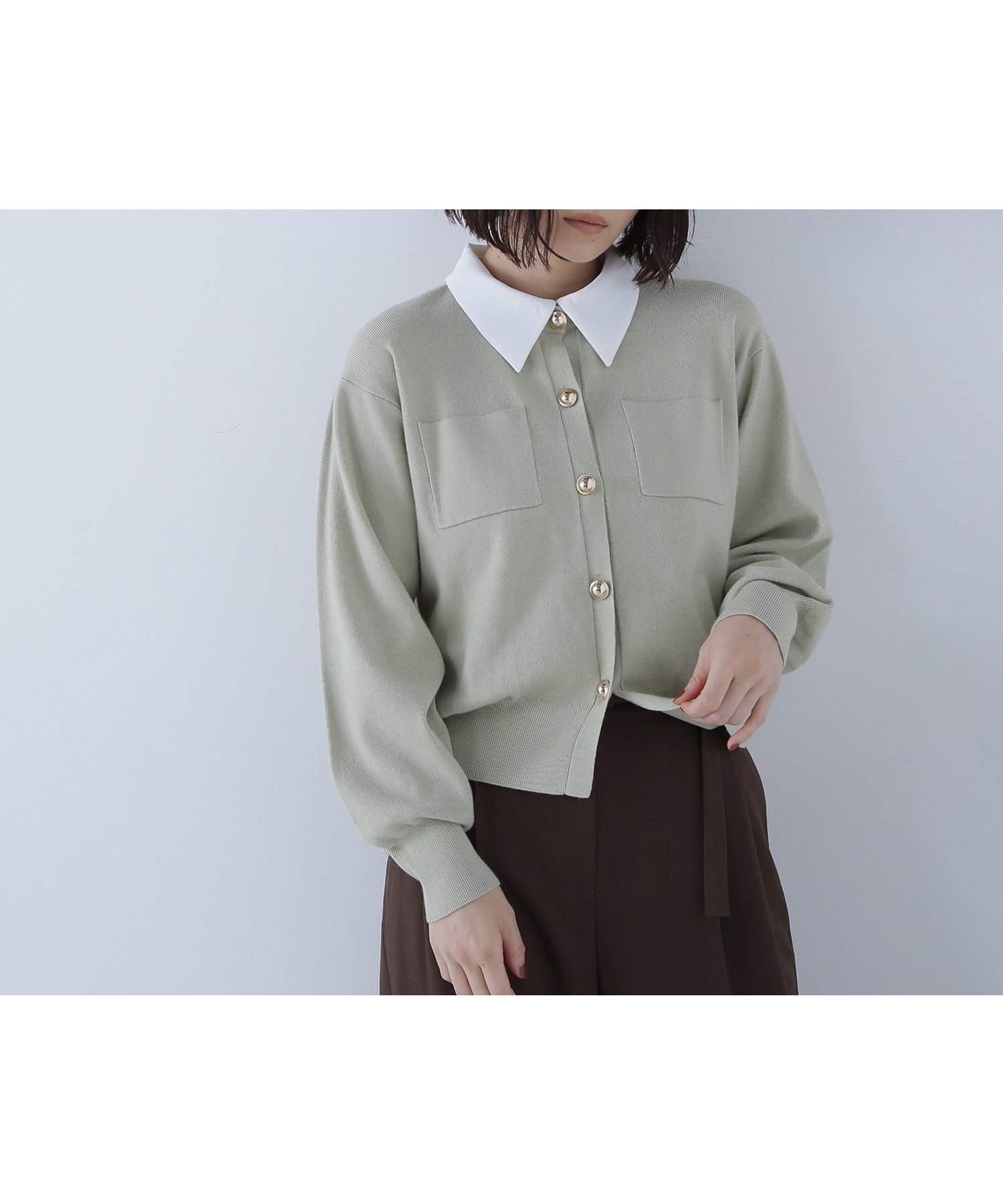 【ナチュラル ビューティー ベーシック/NATURAL BEAUTY BASIC】の2wayカラーニットジャケット インテリア・キッズ・メンズ・レディースファッション・服の通販 founy(ファニー)  雑誌掲載アイテム Magazine Picks & Fashion Features ファッション雑誌 Fashion Magazines オッジ Oggi ファッション Fashion レディースファッション Fashion for Women アウター Coat / Outerwear Collection レディースジャケット・軽アウター Jackets ジャケット Jacket, Outerwear 長袖 Long Sleeve, Full Sleeve 雑誌 Magazine, Fashion Magazine ライトグリーン|ID: prp329100004695763 ipo3291000000034232581