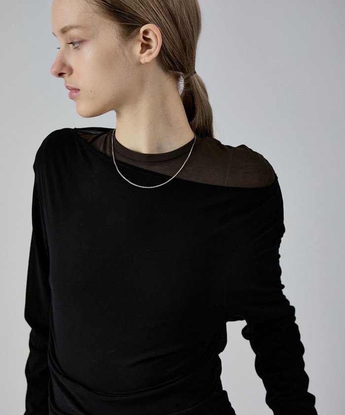 【アダム エ ロペ/ADAM ET ROPE'】のSHEER GATHER LAYERD TOPS 2SET インテリア・キッズ・メンズ・レディースファッション・服の通販 founy(ファニー) https://founy.com/ ファッション Fashion レディースファッション Fashion for Women トップス・カットソー Cut & Sew Tops セットアップ Matching Sets レディーストップス・ブラウス Tops & Blouses / Assorted Women's Tops ギャザー Gathered, Ruffled コンパクト Compact, Small Size シアー Sheer, See-Through シンプル Simple, Minimal トレンド Trend, Trending Now フィット Fit, Slim Fit ポケット Pocket, Pocket Detail |ID: prp329100004695781 ipo3291000000033909354