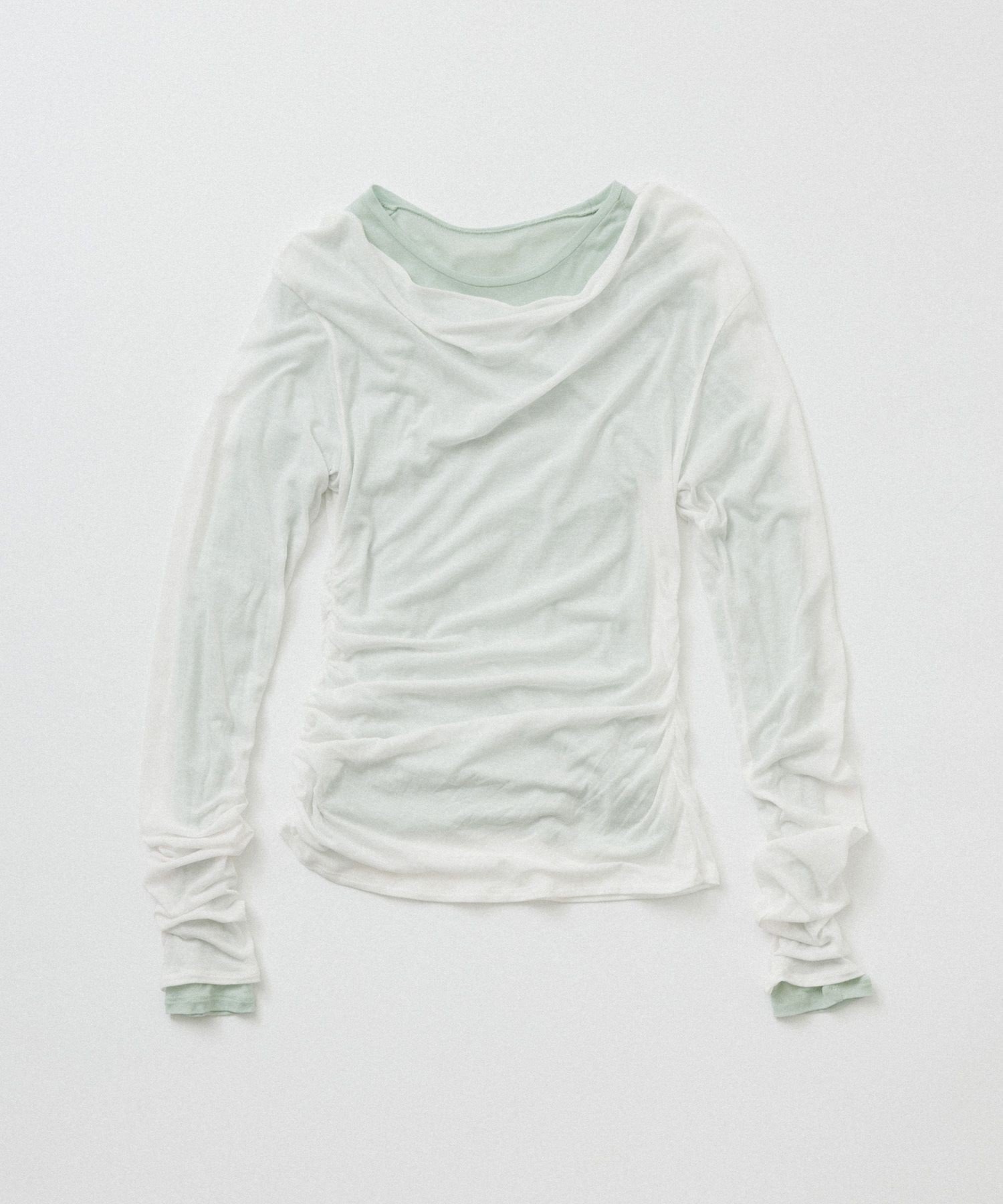 【アダム エ ロペ/ADAM ET ROPE'】のSHEER GATHER LAYERD TOPS 2SET インテリア・キッズ・メンズ・レディースファッション・服の通販 founy(ファニー) 　ファッション　Fashion　レディースファッション　Fashion for Women　トップス・カットソー　Cut & Sew Tops　セットアップ　Matching Sets　レディーストップス・ブラウス　Tops & Blouses / Assorted Women's Tops　ギャザー　Gathered, Ruffled　コンパクト　Compact, Small Size　シアー　Sheer, See-Through　シンプル　Simple, Minimal　トレンド　Trend, Trending Now　フィット　Fit, Slim Fit　ポケット　Pocket, Pocket Detail　キナリ(16)|ID: prp329100004695781 ipo3291000000033909360