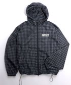 【サロン ハミュー/salong hameu】のナイロン ジップ パーカー フードブルゾン チェック柄 ワンポイント ユニセックス ブラック系その他|ID: prp329100004695782 ipo3291000000033909366