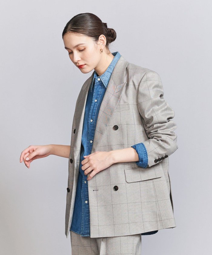 【ユナイテッドアローズ/UNITED ARROWS】のチェック ダブルジャケット インテリア・キッズ・メンズ・レディースファッション・服の通販 founy(ファニー) https://founy.com/ ファッション Fashion レディースファッション Fashion for Women アウター Coat / Outerwear Collection レディースジャケット・軽アウター Jackets おすすめ Recommended / Our Picks インナー Innerwear クラシカル Classical, Vintage-Inspired クラシック Classic, Timeless Style サスペンダー Suspenders, Braces ショート Short, Short Length ジャケット Jacket, Outerwear スタイリッシュ Stylish, Fashionable セットアップ Set-Up, Coordinated Outfit ダブル Double, Double-Breasted チェック Check, Plaid, Tartan デニム Denim, Jeans Material |ID: prp329100004695814 ipo3291000000033909627