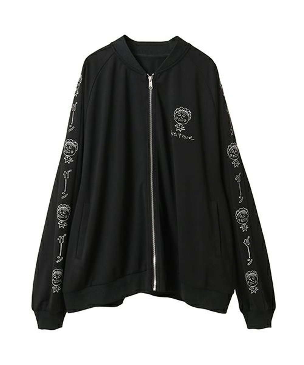 【キャンディストリッパー/Candy Stripper】のガーン TRACK JACKET インテリア・キッズ・メンズ・レディースファッション・服の通販 founy(ファニー) 　ファッション　Fashion　レディースファッション　Fashion for Women　アウター　Coat / Outerwear Collection　レディースジャケット・軽アウター　Jackets　おすすめ　Recommended / Our Picks　ジャケット　Jacket, Outerwear　セットアップ　Set-Up, Coordinated Outfit　チェック　Check, Plaid, Tartan　プリント　Print, Printed Pattern　ベーシック　Basic, Essential　ワンポイント　One Point, Statement Accent　BLACK|ID: prp329100004695830 ipo3291000000033909754