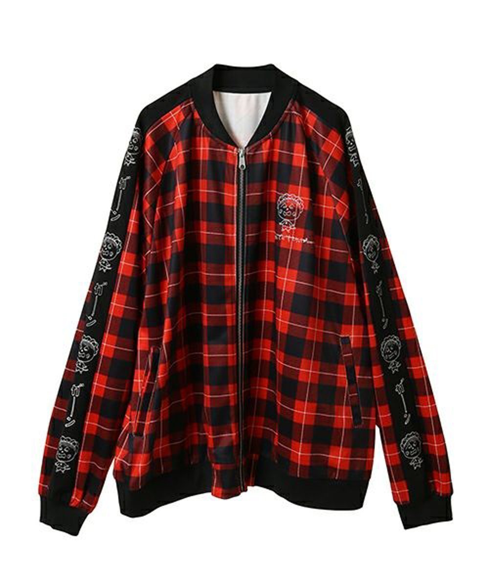 【キャンディストリッパー/Candy Stripper】のガーン TRACK JACKET インテリア・キッズ・メンズ・レディースファッション・服の通販 founy(ファニー) 　ファッション　Fashion　レディースファッション　Fashion for Women　アウター　Coat / Outerwear Collection　レディースジャケット・軽アウター　Jackets　おすすめ　Recommended / Our Picks　ジャケット　Jacket, Outerwear　セットアップ　Set-Up, Coordinated Outfit　チェック　Check, Plaid, Tartan　プリント　Print, Printed Pattern　ベーシック　Basic, Essential　ワンポイント　One Point, Statement Accent　RED CHECK|ID: prp329100004695830 ipo3291000000033909755