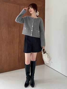 【フレイ アイディー/FRAY I.D】 Dリングショートパンツ人気、トレンドファッション・服の通販 founy(ファニー) ファッション Fashion レディースファッション Fashion for Women パンツ Pants & Trousers ショートパンツ・ハーフパンツ High-Waisted & Relaxed Shorts ショート Short, Short Length シンプル Simple, Minimal スマート Smart, Elegant ツイード Twill, Twill Weave トレンド Trend, Trending Now バランス Balance, Style Balance フィット Fit, Slim Fit メタル Metal, Metal Parts ループ Loop, Loop Knit |ID:prp329100004695845