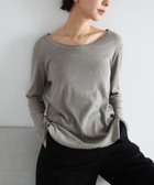 【アンドミー/andme】のテレコリブ ラウンドネック プルオーバー evernavy エバーネイビー 人気、トレンドファッション・服の通販 founy(ファニー) ファッション Fashion レディースファッション Fashion for Women トップス・カットソー Cut & Sew Tops カジュアルプルオーバー・ニットトップス Pullovers & Knit Tops / Casual Pullovers アクリル Acrylic Material インナー Innerwear コンパクト Compact, Small Size ジャケット Jacket, Outerwear ストレッチ Stretch, Stretchy Fabric タンク Tank Top, Sleeveless Top 長袖 Long Sleeve, Full Sleeve ハイネック High Neck, Mock Neck ベーシック Basic, Essential ラウンド Round, Round Neck エレガント 上品 Elegant thumbnail グレー|ID: prp329100004695848 ipo3291000000034561197