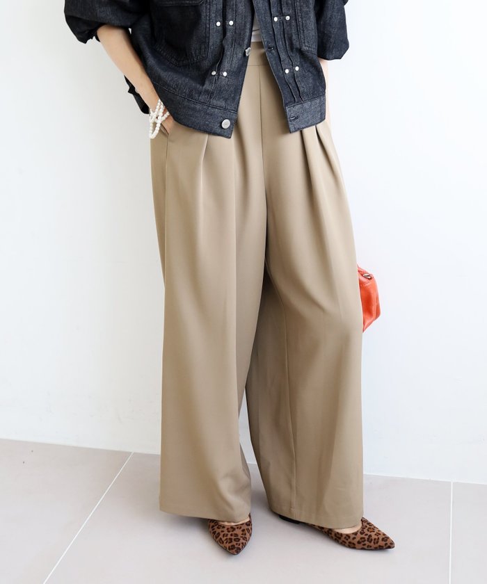 【ルクールブラン/le.coeur blanc】のフルダルダブルタックワイドパンツ インテリア・キッズ・メンズ・レディースファッション・服の通販 founy(ファニー) https://founy.com/ ファッション Fashion レディースファッション Fashion for Women パンツ Pants & Trousers おすすめ Recommended / Our Picks |ID: prp329100004695887 ipo3291000000033910389