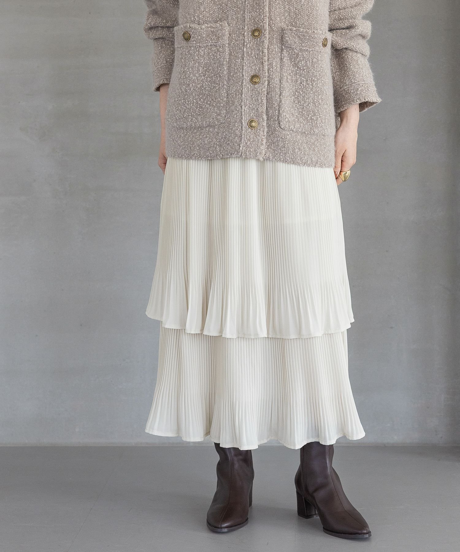 【アパートバイローリーズ/apart by lowrys】の【再入荷】ホソプリーツティアードスカート インテリア・キッズ・メンズ・レディースファッション・服の通販 founy(ファニー) ファッション Fashion レディースファッション Fashion for Women スカート Skirts ティアードスカート Tiered Skirts おすすめ Recommended / Our Picks ジョーゼット Georgette, Semi-Sheer Fabric スウェット / スエット Sweatshirt, Sweatwear フェミニン Feminine, Girly フリル Frill, Ruffle プリーツ Pleats, Pleated 人気 Popular, Best Seller 再入荷 Restock / Back in Stock アイボリー08|ID: prp329100004695896 ipo3291000000034577737