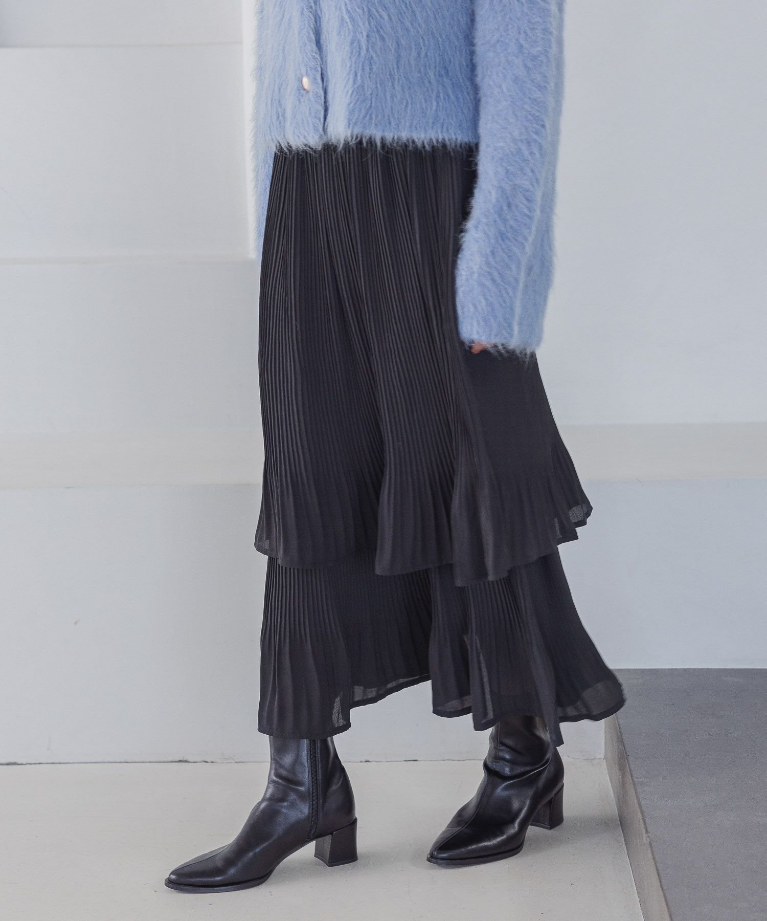 【アパートバイローリーズ/apart by lowrys】の【再入荷】ホソプリーツティアードスカート インテリア・キッズ・メンズ・レディースファッション・服の通販 founy(ファニー) ファッション Fashion レディースファッション Fashion for Women スカート Skirts ティアードスカート Tiered Skirts おすすめ Recommended / Our Picks ジョーゼット Georgette, Semi-Sheer Fabric スウェット / スエット Sweatshirt, Sweatwear フェミニン Feminine, Girly フリル Frill, Ruffle プリーツ Pleats, Pleated 人気 Popular, Best Seller 再入荷 Restock / Back in Stock ブラック09|ID: prp329100004695896 ipo3291000000034577739