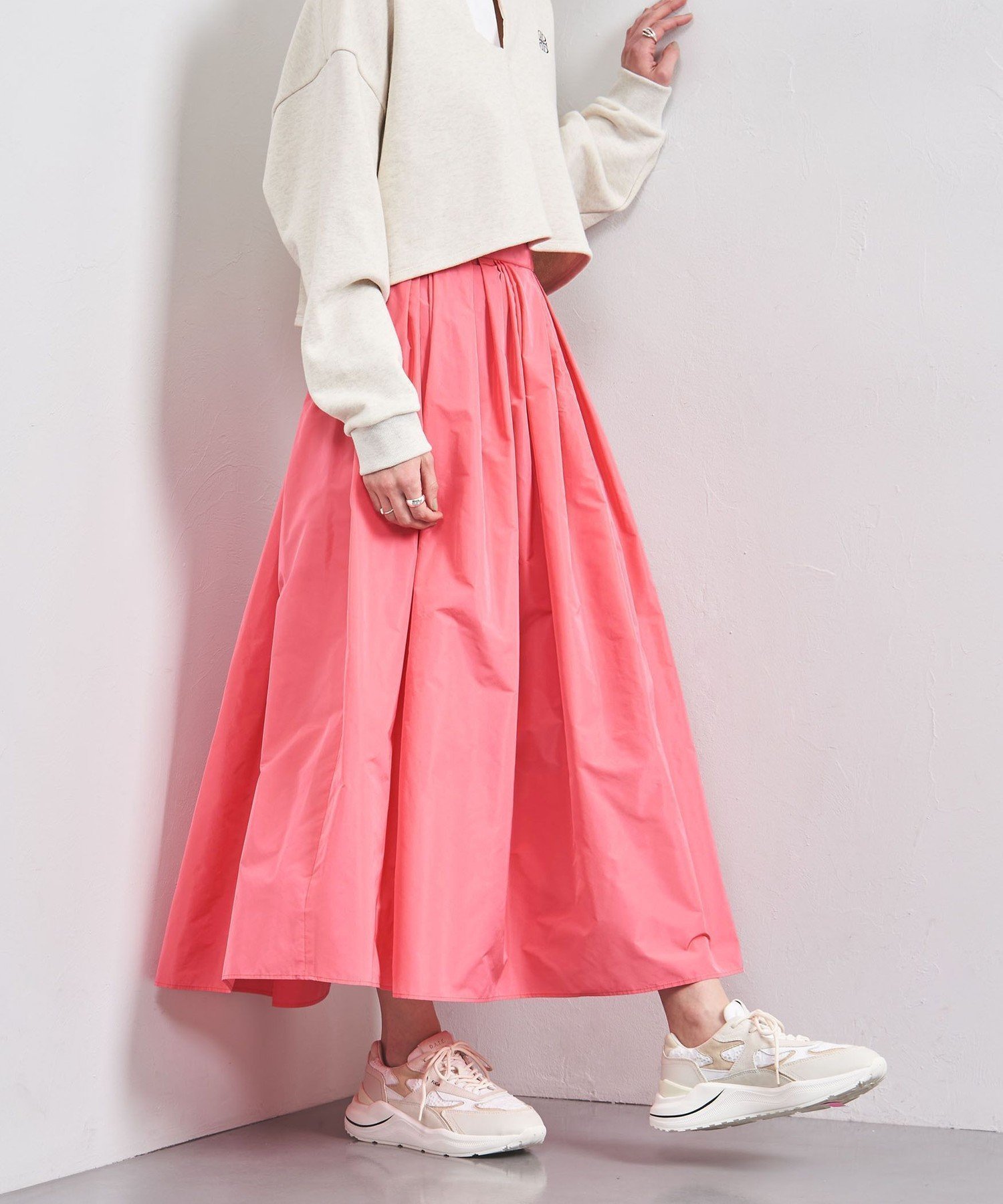 【ユナイテッドアローズ/UNITED ARROWS】のタフタ ボリュームギャザー スカート 人気、トレンドファッション・服の通販 founy(ファニー) 　ファッション　Fashion　レディースファッション　Fashion for Women　スカート　Skirts　アンダー　Underwear Essentials　イレギュラー　Irregular Design　カットソー　Cut and Sewn Top　ギャザー　Gathered, Ruffled　シンプル　Simple, Minimal　ストライプ　Stripe, Striped Pattern　セットアップ　Set-Up, Coordinated Outfit　タフタ　Taffeta, Structured Fabric　フレア　Flare, Flared　 other-1|ID: prp329100004695913 ipo3291000000033910680