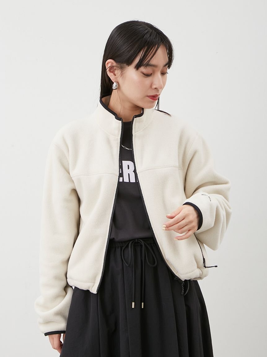 【ミラオーウェン/Mila Owen】のコンパクトサイズフリースブルゾン インテリア・キッズ・メンズ・レディースファッション・服の通販 founy(ファニー) 　ファッション　Fashion　レディースファッション　Fashion for Women　アウター　Coat / Outerwear Collection　ブルゾンジャケット・スポーティアウター　Blouson Jackets　アウトドア　Outdoor Clothing　エレガント 上品　Elegant　コクーン　Cocoon, Cocoon Silhouette　コンパクト　Compact, Small Size　スマート　Smart, Elegant　トリミング　Trimming, Decorative Edge　定番　Standard, Basic Item　フェミニン　Feminine, Girly　メッシュ　Mesh, Net Fabric　おすすめ　Recommended / Our Picks　IVR[003]|ID: prp329100004695919 ipo3291000000034368483