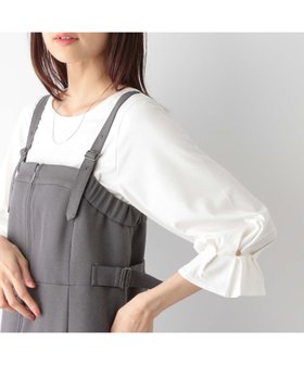 【グローバルワーク/GLOBAL WORK】 MATINEE LINE/ボタン付き袖タック7分袖プルオーバー/140525人気、トレンドファッション・服の通販 founy(ファニー) ファッション Fashion レディースファッション Fashion for Women トップス・カットソー Cut & Sew Tops カジュアルプルオーバー・ニットトップス Pullovers & Knit Tops / Casual Pullovers カットソー Cut and Sewn Top サロペ Salopette, Salopette Dress シンプル Simple, Minimal ジャケット Jacket, Outerwear ストレート Straight, Straight Cut ビスチェ Bustier, Corset Top ボックス Boxy, Box Shape ワイド Wide, Wide Fit |ID:prp329100004695964