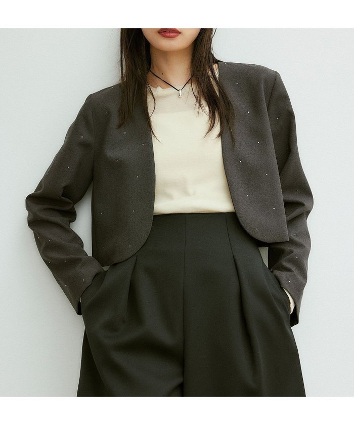 【ユナイテッドアローズ/UNITED ARROWS】のEMMEL REFINES EM ホットフィット ボレロ ジャケット インテリア・キッズ・メンズ・レディースファッション・服の通販 founy(ファニー) https://founy.com/ ファッション Fashion レディースファッション Fashion for Women アウター Coat / Outerwear Collection レディースジャケット・軽アウター Jackets ボレロ・ショート丈ジャケット / ドレス羽織りに Boleros & Short Jackets 秋 Autumn ショート Short, Short Length ジャケット Jacket, Outerwear ストーン Stone, Gem-Like デニム Denim, Jeans Material トレンド Trend, Trending Now ビジュー Bijou, Jewel-like Accent フィット Fit, Slim Fit ボトム Bottoms, Lower Wear ボレロ Bolero, Short Cardigan 冬 Winter / This Winter 2024年 2024 2024-2025秋冬・A/W Autumn/Winter 2024–25 AW24–25 |ID: prp329100004695984 ipo3291000000033911268