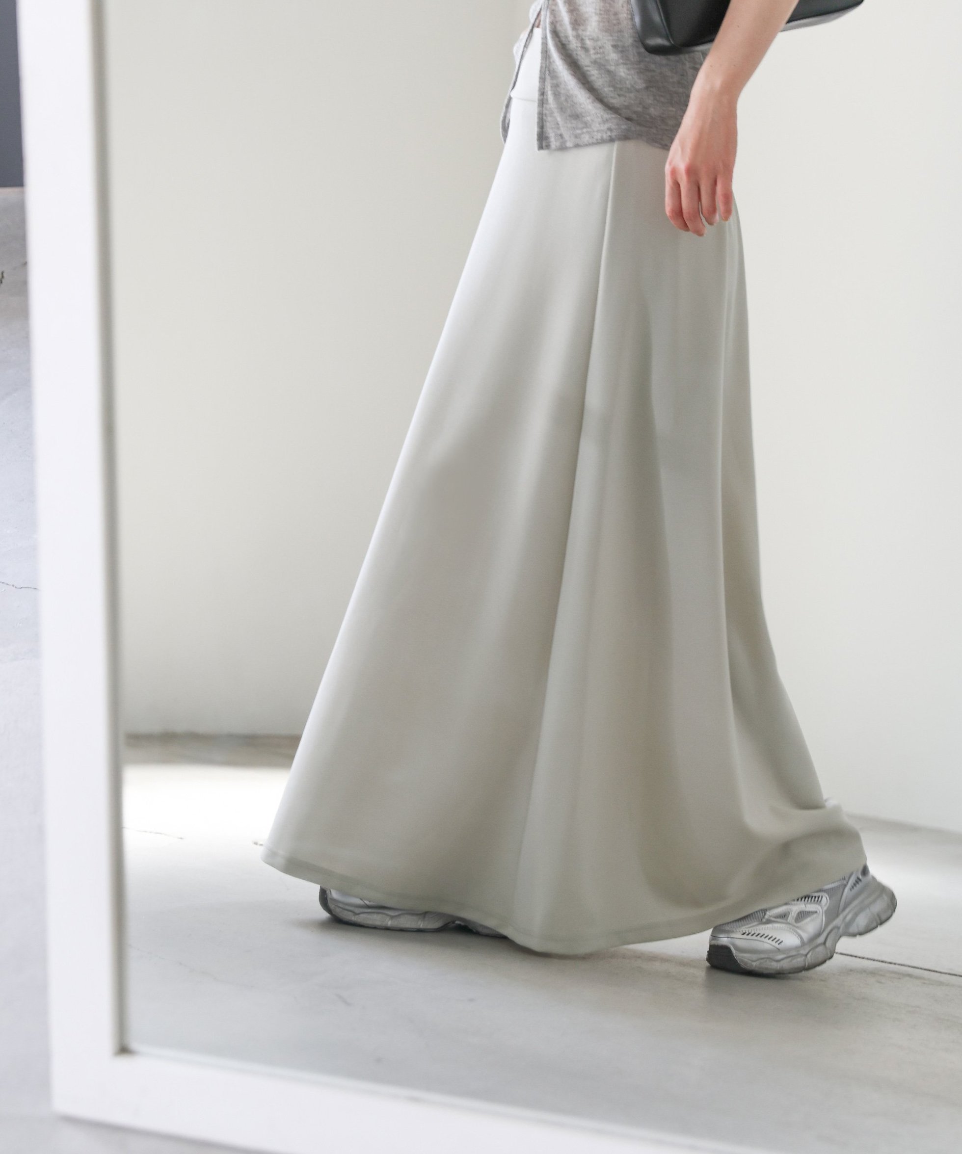 【セレクトモカ/SELECT MOCA】のカットジョーゼットフレアスカート インテリア・キッズ・メンズ・レディースファッション・服の通販 founy(ファニー) 　ファッション　Fashion　レディースファッション　Fashion for Women　スカート　Skirts　Aライン・フレアスカート　A-Line & Flared Skirts　タンク　Tank Top, Sleeveless Top　フレア　Flare, Flared　リラックス　Relax, Relaxed Fit　エレガント 上品　Elegant　夏　Summer　洗える　Machine Washable　ライトグレー-900|ID: prp329100004695998 ipo3291000000033911382