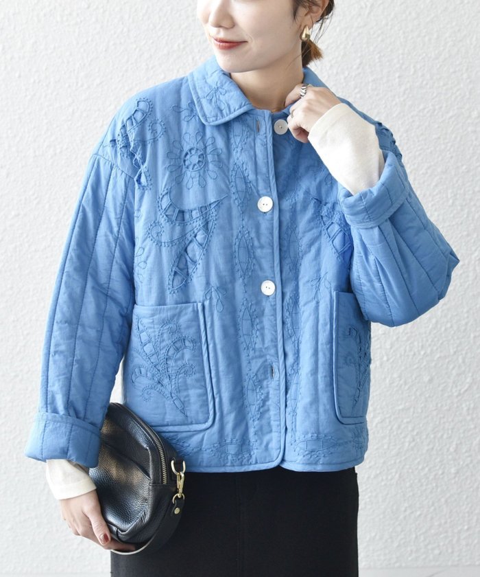 【シップス フォー ウィメン/SHIPS】のbon_meur 手洗い可能 中綿 エンブロ キルト コンパクト ジャケット インテリア・キッズ・メンズ・レディースファッション・服の通販 founy(ファニー) https://founy.com/ ファッション Fashion レディースファッション Fashion for Women アウター Coat / Outerwear Collection レディースジャケット・軽アウター Jackets 洗える Machine Washable キルト Quilt, Quilted Fabric コンパクト Compact, Small Size ジャケット Jacket, Outerwear スラックス Slacks, Dress Pants フロント Front, Front Design ボトム Bottoms, Lower Wear ポケット Pocket, Pocket Detail ロング Long, Long-Length ワイド Wide, Wide Fit ワーク Workwear, Utility Style |ID: prp329100004696012 ipo3291000000033911481