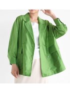 【ヴァン/Vin】の七分袖シアーシャツジャケット グリーン|ID: prp329100004696014 ipo3291000000033911501
