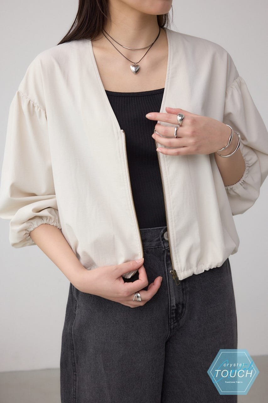 【アズール バイ マウジー/AZUL by moussy】の【堀田茜さん着用アイテム】C/T撥水バルーンV/Nブルゾン インテリア・キッズ・メンズ・レディースファッション・服の通販 founy(ファニー) 　ファッションモデル・俳優・女優　Models　女性　Women　堀田茜　Hotta Akane　ファッション　Fashion　レディースファッション　Fashion for Women　アウター　Coat / Outerwear Collection　ブルゾンジャケット・スポーティアウター　Blouson Jackets　おすすめ　Recommended / Our Picks　スリーブ　Sleeve, Long Sleeve / Short Sleeve　セットアップ　Set-Up, Coordinated Outfit　ドローコード　Drawcord, Drawstring Cord　バルーン　Balloon, Balloon Silhouette　ブルゾン　Blouson, Bomber Jacket　夏　Summer　L/BEG1|ID: prp329100004696045 ipo3291000000033911774