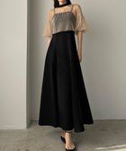 【ジュノア/JUNOAH】のLouere 2WAY半袖シアーボレロ+フレアキャミワンピースSET ベージュブラック|ID: prp329100004696048 ipo3291000000033911805