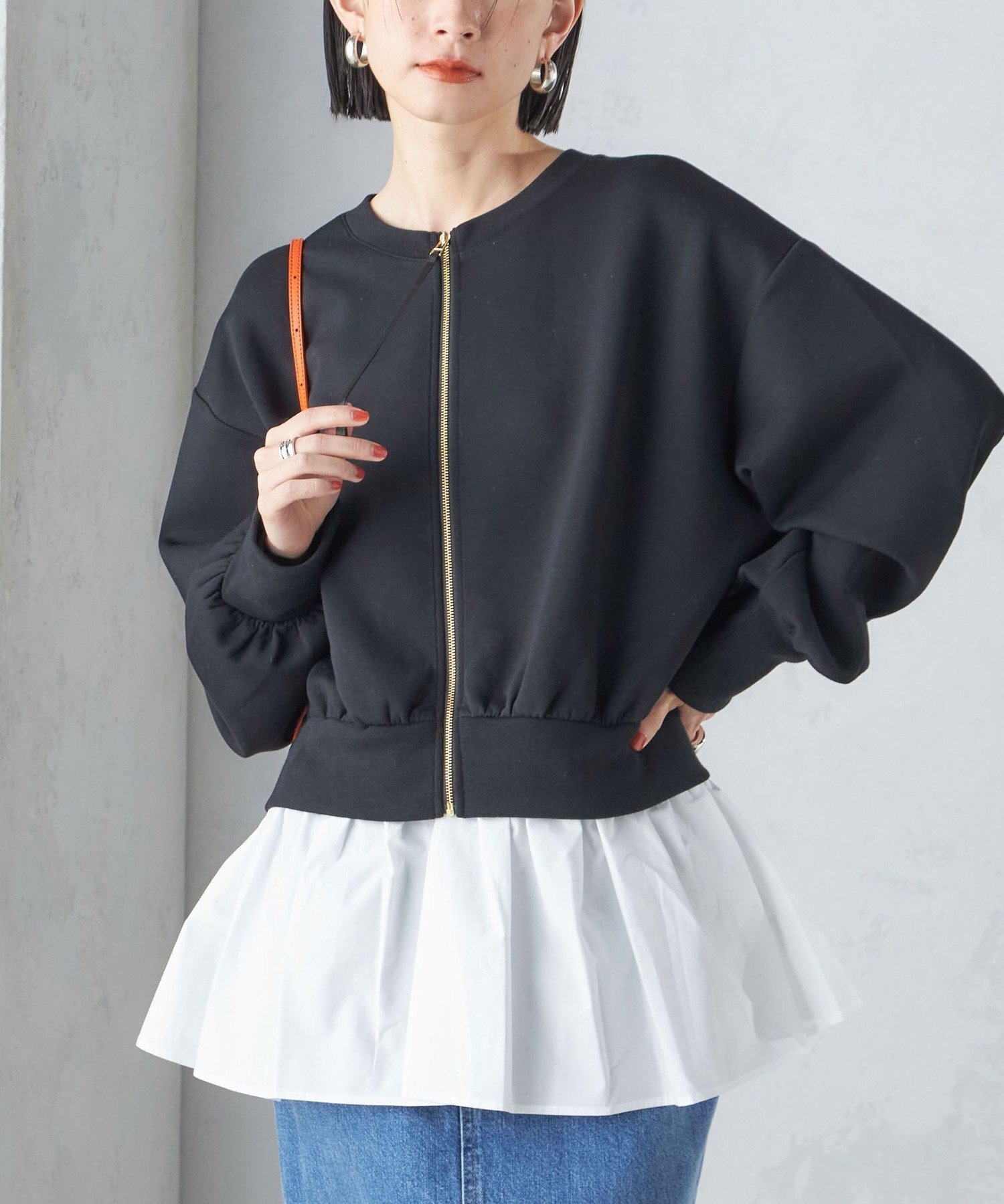 【シップス フォー ウィメン/SHIPS】の* 手洗い可能 3WAY ペプラム ジップ ブルゾン 24SS インテリア・キッズ・メンズ・レディースファッション・服の通販 founy(ファニー) 　ファッション　Fashion　レディースファッション　Fashion for Women　アウター　Coat / Outerwear Collection　ブルゾンジャケット・スポーティアウター　Blouson Jackets　2024年　2024　2024春夏・S/S　Spring/Summer 2024 SS24　ショート　Short, Short Length　シンプル　Simple, Minimal　ジップ　Zip, Zipper　ストライプ　Stripe, Striped Pattern　ブルゾン　Blouson, Bomber Jacket　ブロード　Broadcloth, Fine Cotton　ペプラム　Peplum, Flared Hem　ポケット　Pocket, Pocket Detail　無地　Plain, Solid Color　ブラック|ID: prp329100004696067 ipo3291000000033912011
