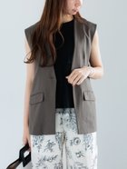 【テチチ/Te chichi】の麻調Yカラージレ チャコールグレー|ID: prp329100004696074 ipo3291000000033912071