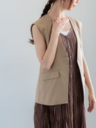 【テチチ/Te chichi】の麻調Yカラージレ ベージュ|ID: prp329100004696074 ipo3291000000033912072