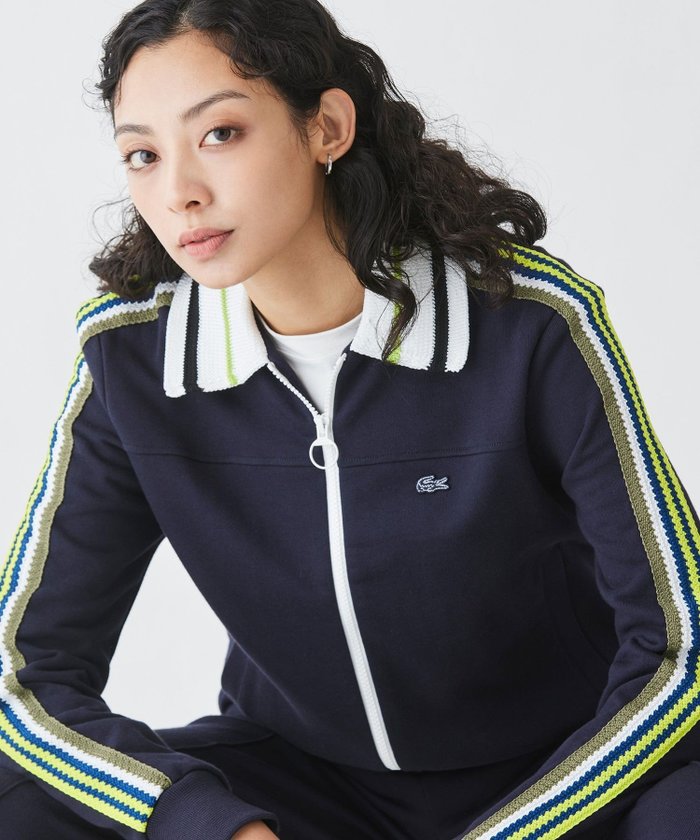 【ラコステ/LACOSTE】のショルダーニットテーピング ショートトラックジャケット インテリア・キッズ・メンズ・レディースファッション・服の通販 founy(ファニー) https://founy.com/ ファッション Fashion レディースファッション Fashion for Women アウター Coat / Outerwear Collection レディースジャケット・軽アウター Jackets ショルダー Shoulder, Shoulder Strap ジャケット Jacket, Outerwear フランス France, French |ID: prp329100004696084 ipo3291000000033912133