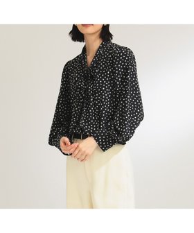 【デミルクス ビームス/Demi-Luxe BEAMS】 【7/25再値下げ】変形ドット ボウタイブラウス ビームスセレモニー2025 フォーマル 入学 入園 卒業 卒園 ママスーツ 七五三人気、トレンドファッション・服の通販 founy(ファニー) ファッション Fashion レディースファッション Fashion for Women トップス・カットソー Cut & Sew Tops シャツ・ブラウス・オフィスカジュアル Elegant Blouses & Button-Ups カフス Cuff Design サテン Satin, Glossy Fabric スーツ Suit, Formalwear ドット Polka Dot, Dot Pattern パイピング Piping, Trim Design フェミニン Feminine, Girly フォーマル Formal, Dressy プリント Print, Printed Pattern エレガント 上品 Elegant 入学式 Entrance Ceremony 卒業式 Graduation Ceremony |ID:prp329100004696088