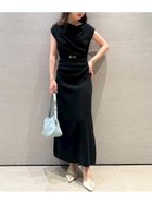【リリーブラウン/Lily Brown】のベルト付きドレープニットワンピース 人気、トレンドファッション・服の通販 founy(ファニー) ファッション Fashion レディースファッション Fashion for Women ワンピース Dresses ニットワンピース Knit Dresses ベルト&ウエストマーク Belts & Waist Accessories エレガント 上品 Elegant ギャザー Gathered, Ruffled シルク Silk, 100% Silk ドレープ Drape, Draping Fabric フォーマル Formal, Dressy thumbnail BLK[009]|ID: prp329100004696090 ipo3291000000033912153