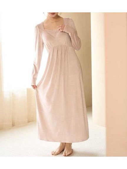 【スナイデル ホーム/SNIDEL HOME】のシルキーフリースワンピース インテリア・キッズ・メンズ・レディースファッション・服の通販 founy(ファニー) 　ファッション　Fashion　レディースファッション　Fashion for Women　ワンピース　Dresses　なめらか　Smooth, Silky Texture　ギャザー　Gathered, Ruffled　レース　Lace, Lace Fabric　ロング　Long, Long-Length　エレガント 上品　Elegant　長袖　Long Sleeve, Full Sleeve　PNK[066]|ID: prp329100004696092 ipo3291000000033912165