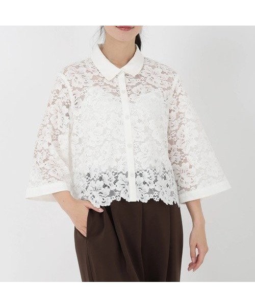 【ストロベリーフィールズ/STRAWBERRY FIELDS】の起毛レースシャツ 人気、トレンドファッション・服の通販 founy(ファニー) 　ファッション　Fashion　レディースファッション　Fashion for Women　トップス・カットソー　Cut & Sew Tops　シャツ・ブラウス・オフィスカジュアル　Elegant Blouses & Button-Ups　レース　Lace, Lace Fabric　 other-1|ID: prp329100004696136 ipo3291000000033912618