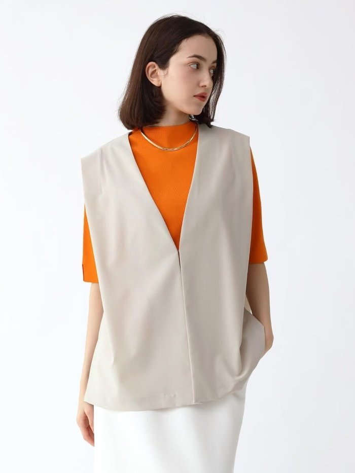 【ラシュッド/LASUD】のストレッチノーカラージレ インテリア・キッズ・メンズ・レディースファッション・服の通販 founy(ファニー) https://founy.com/ ファッション Fashion レディースファッション Fashion for Women アウター Coat / Outerwear Collection トップス・カットソー Cut & Sew Tops ベスト&ジレ / 重ね着スタイル Vests & Gilets ストレッチ Stretch, Stretchy Fabric フロント Front, Front Design ロング Long, Long-Length エレガント 上品 Elegant |ID: prp329100004696164 ipo3291000000033912845