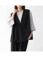 【ラシュッド/LASUD】のストレッチノーカラージレ ブラック|ID: prp329100004696164 ipo3291000000033912849