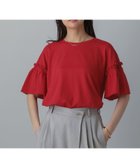 【グローバルワーク/GLOBAL WORK】のMATINEE LINE/冷感フリルスリーブ半袖/496991 人気、トレンドファッション・服の通販 founy(ファニー) ファッション Fashion レディースファッション Fashion for Women トップス・カットソー Cut & Sew Tops インナー Innerwear カットソー Cut and Sewn Top サロペット Overalls, Salopette スリーブ Sleeve, Long Sleeve / Short Sleeve フリル Frill, Ruffle 半袖 Short Sleeve, Half Sleeve thumbnail レッド35|ID: prp329100004696177 ipo3291000000033912957